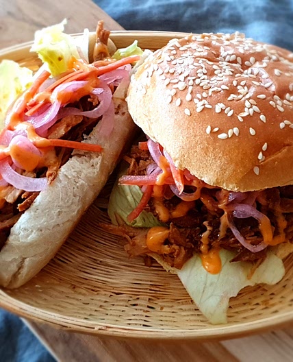 Pulled pork korean style i slowcooker/tryckkokare