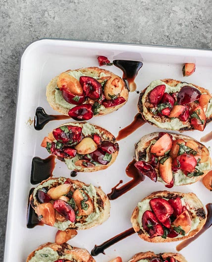 Dairy-Free Cherry Bruschetta