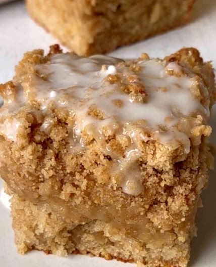 Cinnamon Banana Crumb Cake🍌🥛