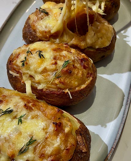 French Onion Twice Baked Potatoes