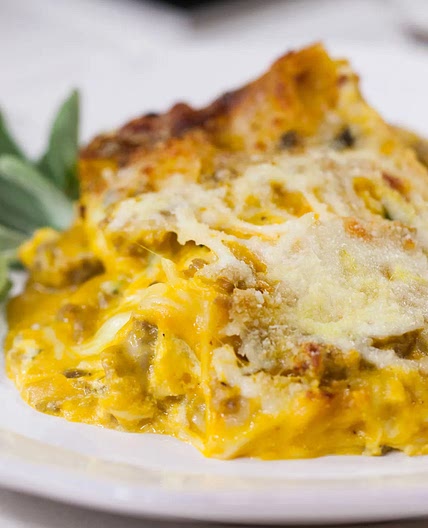 Pumpkin and Sausage Lasagna