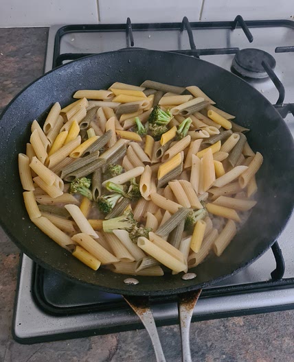 Broccoli and Anchovy Penne with Toasted Pumpkin Seeds