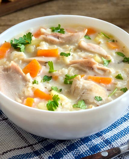 Dave's 30 Minute Cream of Chicken and Rice Soup
