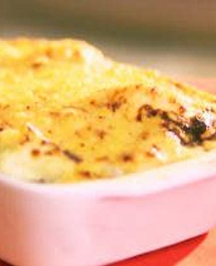 Minced meat casserole with cauliflower