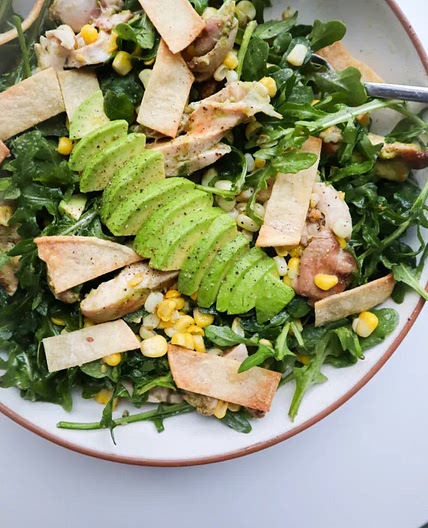 Cilantro Lime Chicken Thighs with Arugula Salad & Lime Vinaigrette