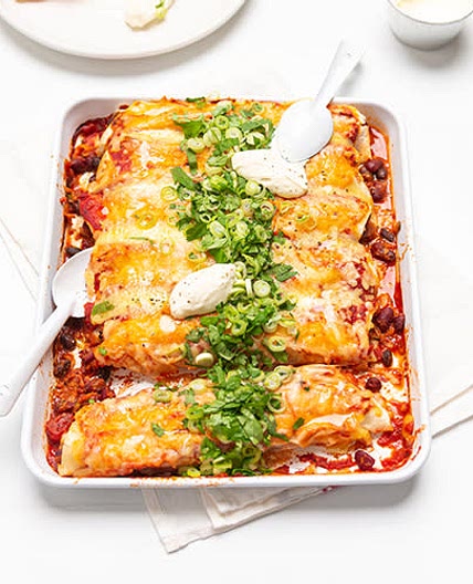 Cheesy Veggie Enchiladas