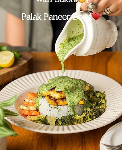 Palak Paneer Rice bowl