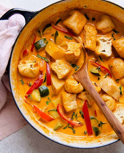 Thai Red Curry with Tofu and Vegetables