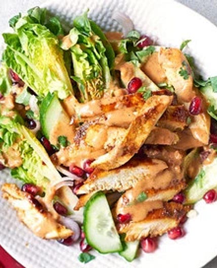 Chicken satay salad