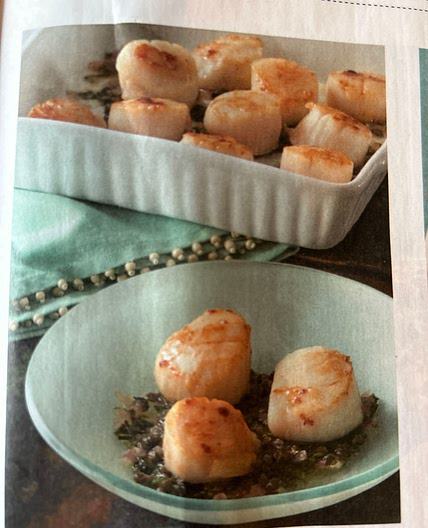 Sea Scallops with Lemon Caper Sauce