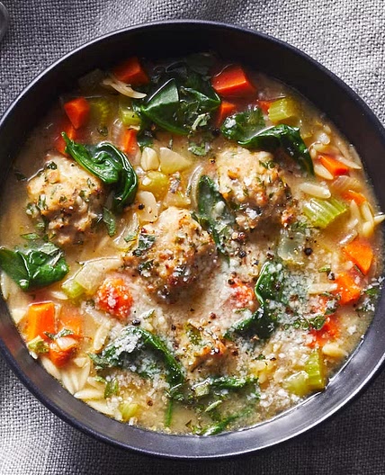 Italian Wedding soup Minestra Maritata