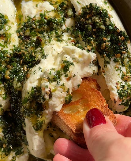 Burrata with Herb Dipping Oil