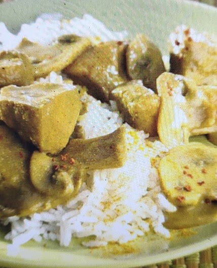 Curryhuhn mit Champignons und Basmatireis
