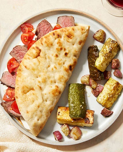 Steak Gyros Tzatziki & Za’atar-Roasted Vegetables