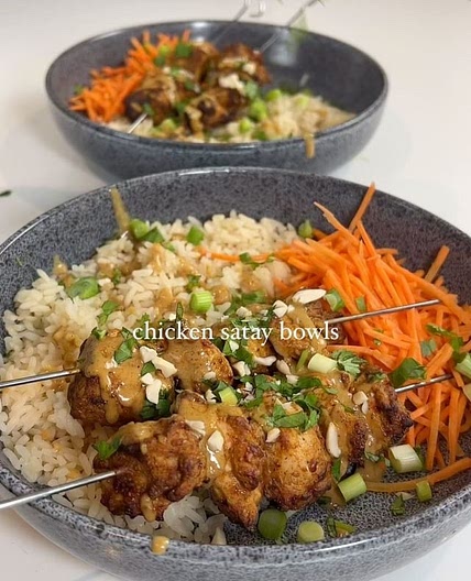 Chicken Satay Bowls 😮‍💨