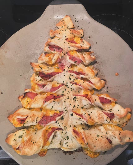 Ham and cheese Christmas tree 