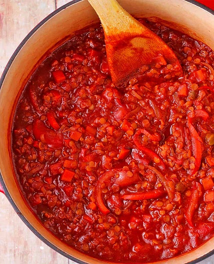 one-pot lentils cacciatore