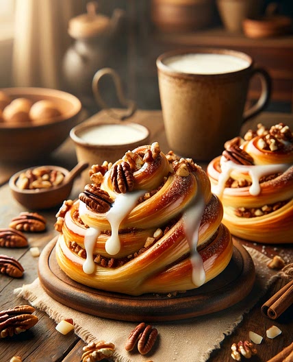 Sweet Knots with Vanilla Glaze