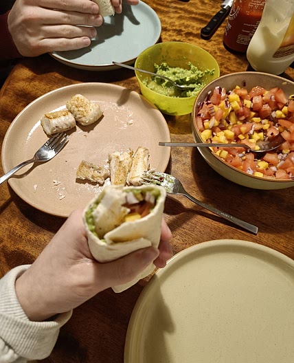 Fish tacos with mango salsa