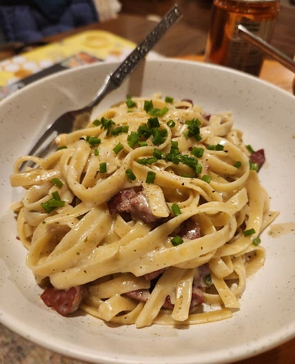 Creamy Sausage Fettuccine