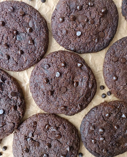 Chewy Double Chocolate Chip Cookies