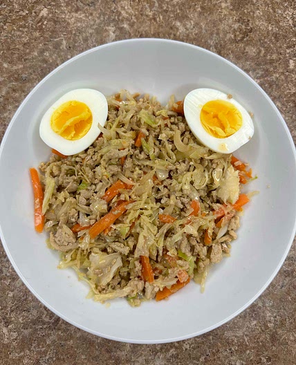 Egg roll in a bowl