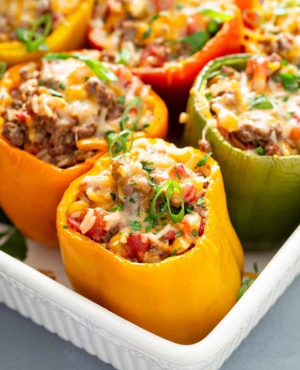 Southwestern style stuffed bell peppers