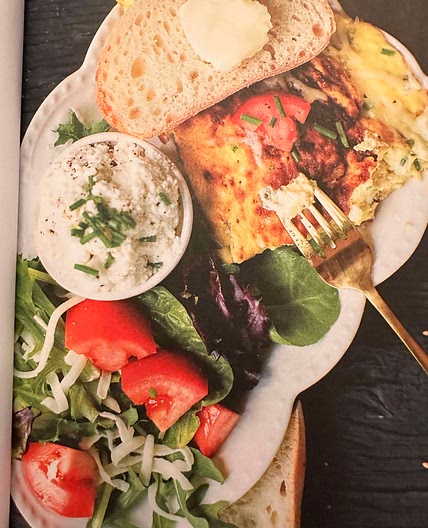 Omelette à la ciboulette et au Boursin