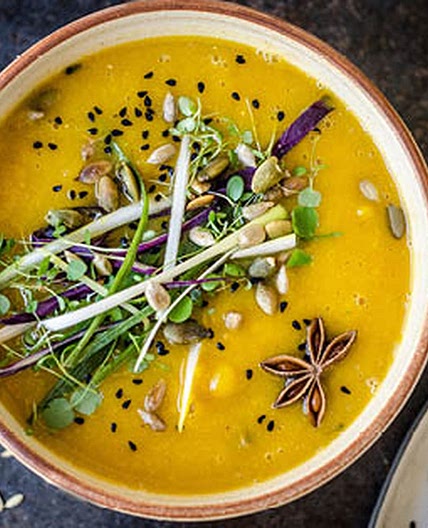 Moroccan Miso, Lentil, and Pumpkin Soup