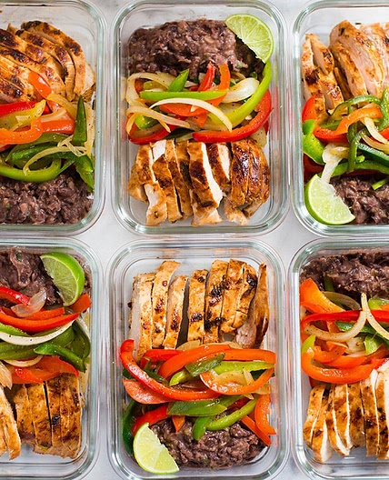 Healthy Chicken Fajitas Meal Prep