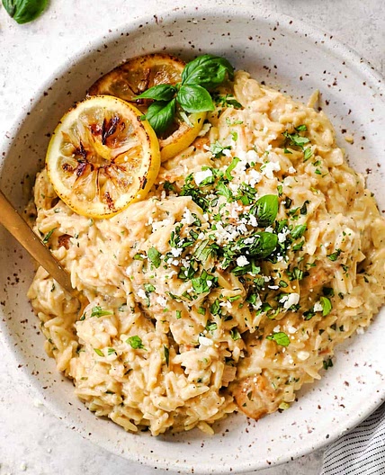 Lemon chicken orzo 