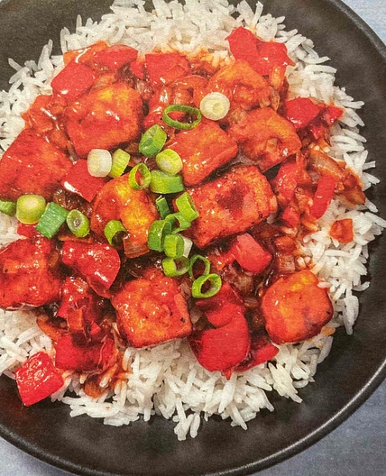Indo Chinese Chilli Paneer stir fry 