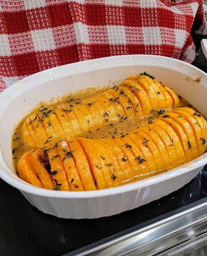 Honey Hasselback Butternut Squash