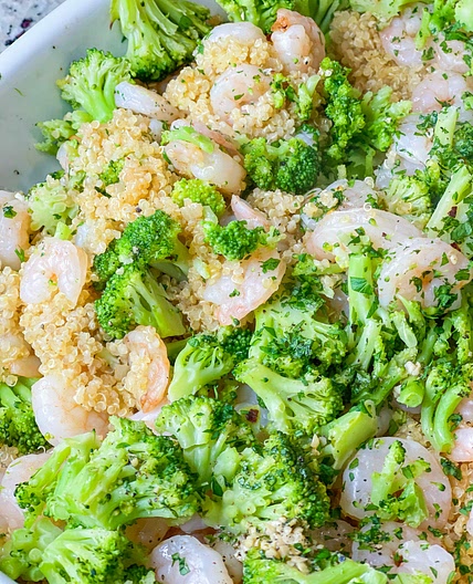 Shrimp Broccoli Quinoa Casserole