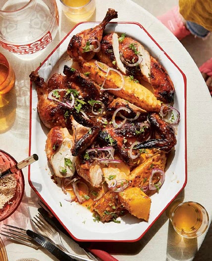 Sticky Chili Chicken with Hot-and-Sour Pineapple