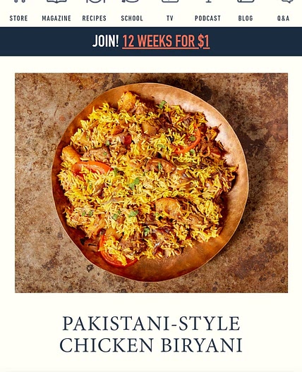 Pakistani-Style Chicken Biryani adapted by Courtney Hill. Christopher Kimball 's MILK STREET