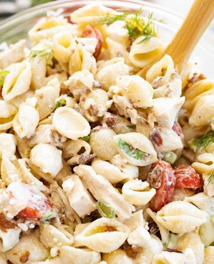 Chicken Bacon Ranch Pasta Salad