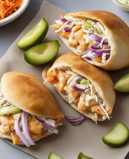 Buffalo Chicken Pittas