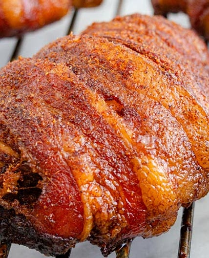 Smoked Bacon-Wrapped Chicken Thighs