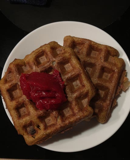 High protein Apple Waffles - Gluten free