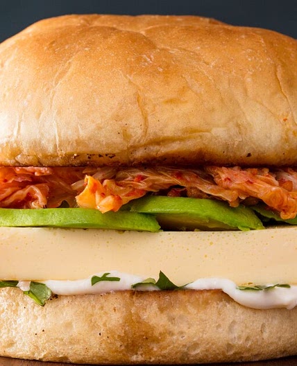 Egg, Kimchi, and Avocado Sandwiches