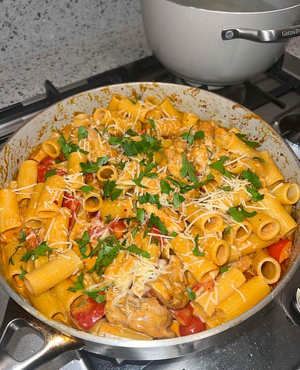 NO VODKA CAJUN PASTA with chicken