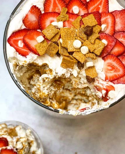 Cinnamon and S’mores Cheesecake Trifle