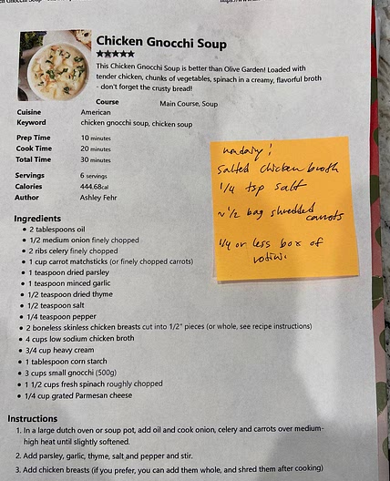 Chicken Gnocchi Soup