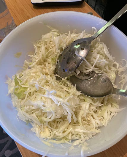 White cabbage salad 
