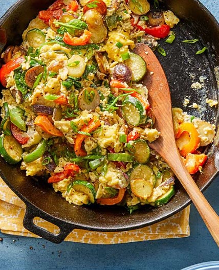 Summer Skillet Vegetable and Egg Scramble