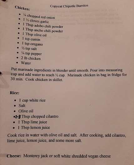 Copycat Chipotle Burritos