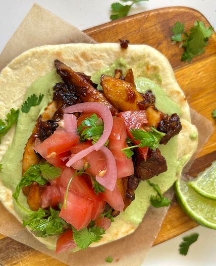 Pulled Oyster Mushroom Tacos