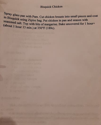 Bisquick Chicken