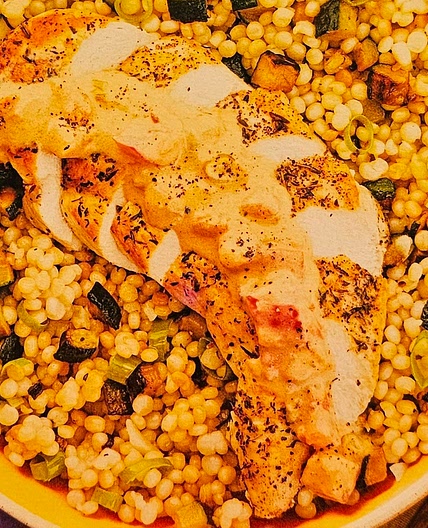 Chicken with Zucchini Couscous